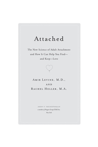 Book cover: Attached by Amir Levine and Rachel Heller