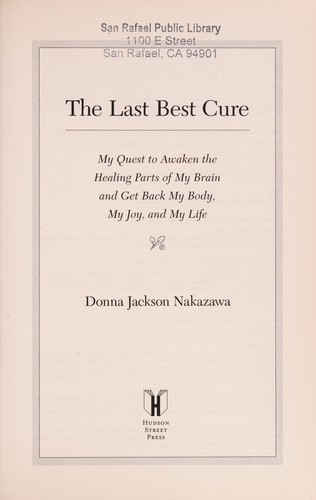 Book cover: The Last Best Cure by Donna Jackson Nakazawa