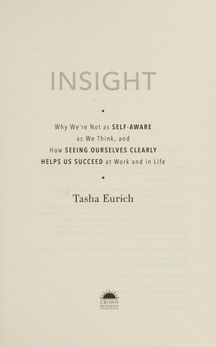 Book cover: Insight by Tasha Eurich